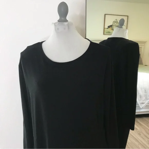 Eileen fisher black dress size small - Picture 2 of 8